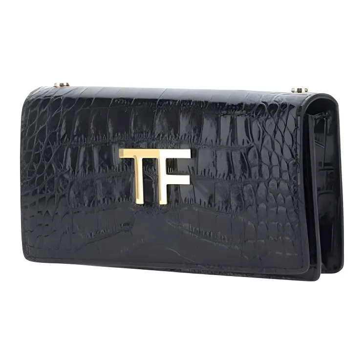 TOM FORD Calfskin Crossbody Bag Shoulder Bag Women's Black-2