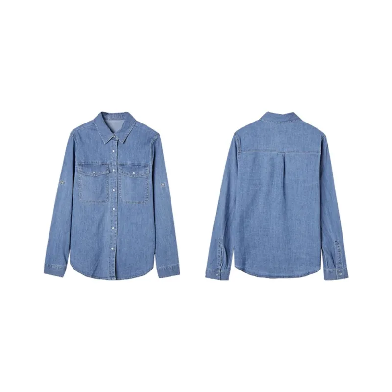 LUYOUYE Shirt Women's Light Blue-0