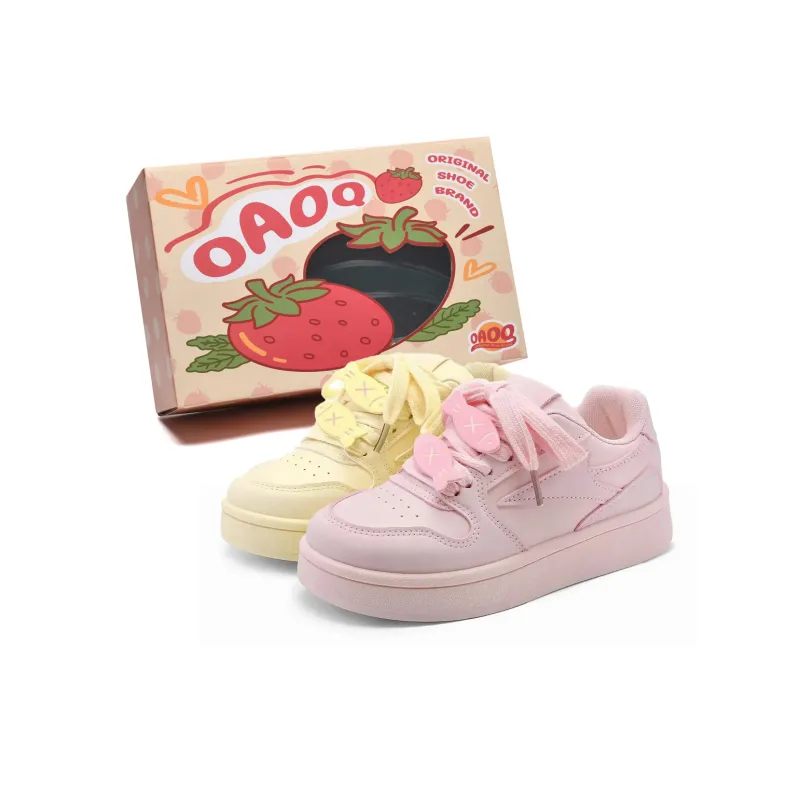 OAOQ Cushioning, Abrasion Resistant, Lightweight, And Breathable Low Top Platform Skateboard Shoes Unisex-20