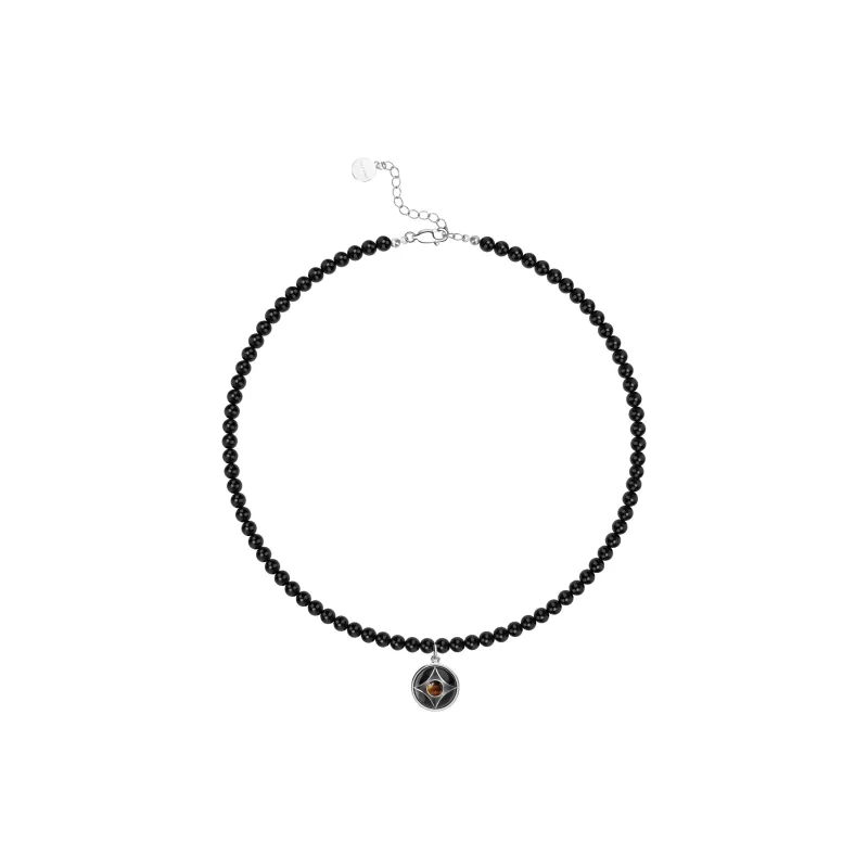 MACE MAVA Tiger's Eye Stone Necklaces Women's-0