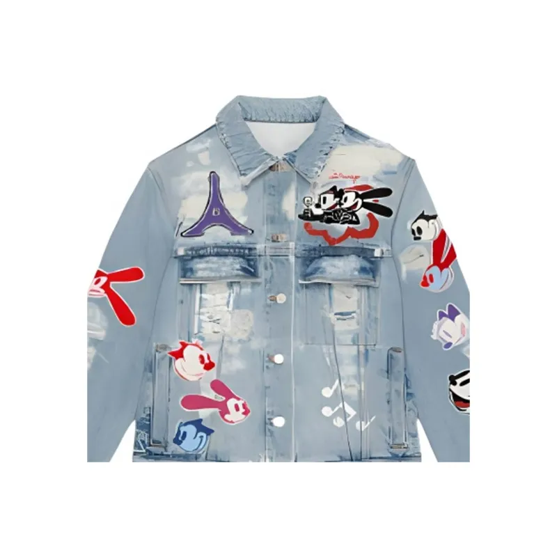 Disney X Givenchy Denim Jackets Men Light Blue-1