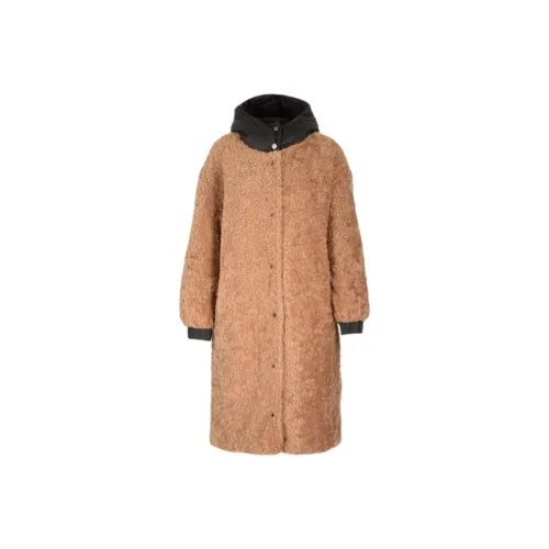 Moncler Coats Women's Camel