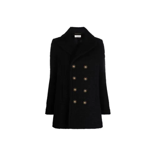 SAINT LAURENT Coats Women's Black