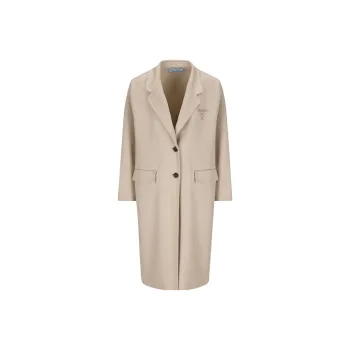 PRADA Logo Printed Oversized Fit Coat