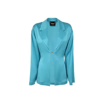 Blumarine Hook Detailed Satin Blazer
