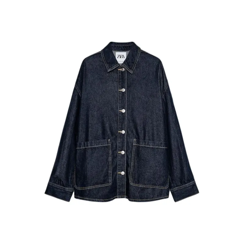 ZARA Trf Shirt Women's Deep Indigo-0