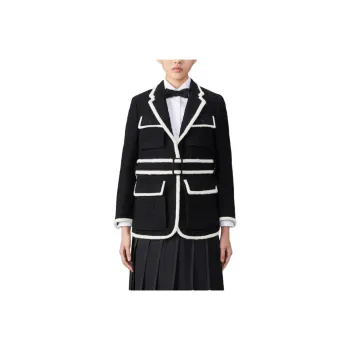 THOM BROWNE Belted Tweed Jacket