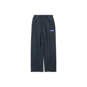 Balenciaga SS25 Knitted Sweatpants Regular Fit Men's Faded Black