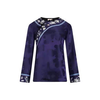 A LIFE ON THE LEFT Shirt Women's Dark Purple