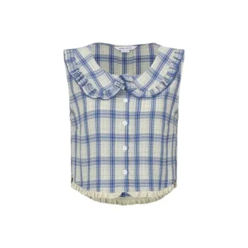 URBAN REVIVO Shirt Women's Royal Blue Plaid