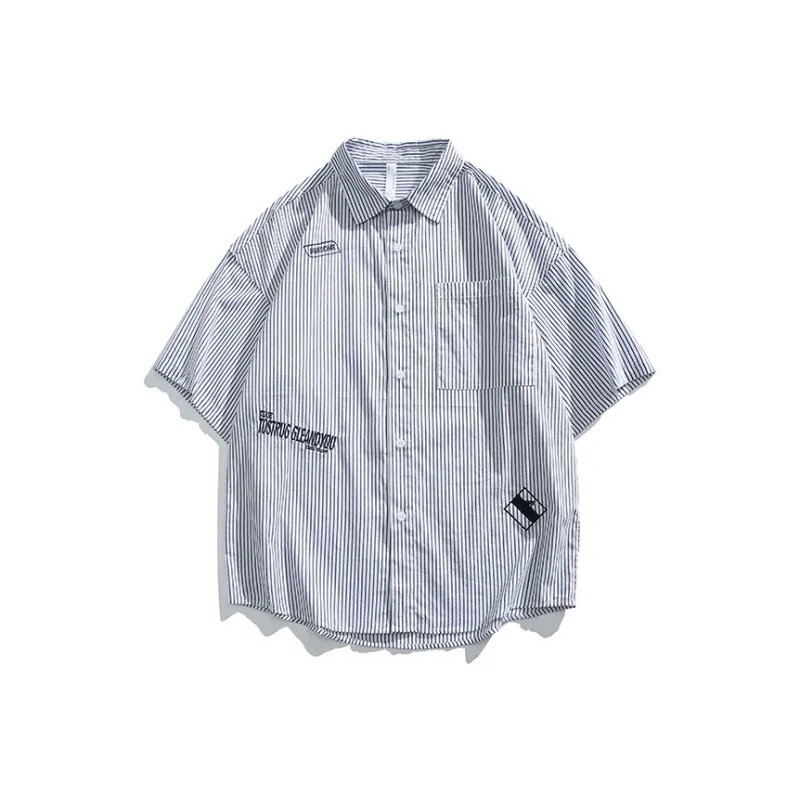 ROBINHOOD Shirt Unisex Blue White Stripes-0