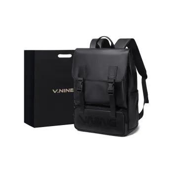 V.NINE Fabric 15.6 Laptop Bag Back To School Backpack For Men University Student Backpack Tubas Men's Space Black