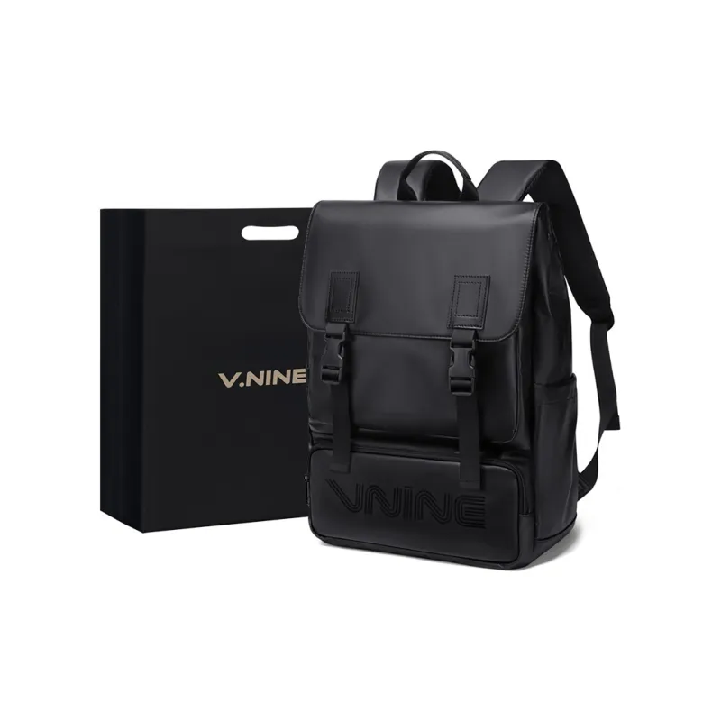 V.NINE Fabric 15.6 Laptop Bag Back To School Backpack For Men University Student Backpack Tubas Men's Space Black-0