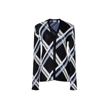 Burberry Check jacquard Silk Cardigan