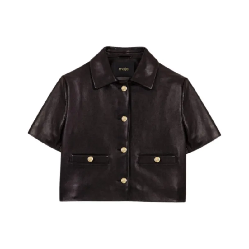 Maje Leather Jacket-0