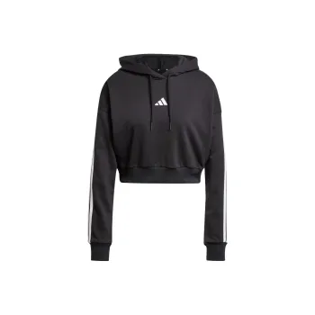 Adidas Free Shipping With AdiClub Essentials 3 Stripes French Terry Crop Hoodie