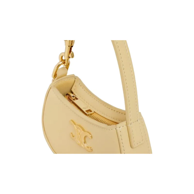 CELINE Calfskin Handbag Mini Women's Garden Yellow-3