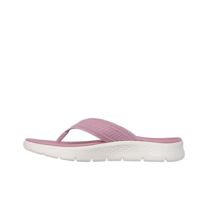 Skechers Go Walk Fle Slip Resistant Flip Flops Women's Pink Purple-1