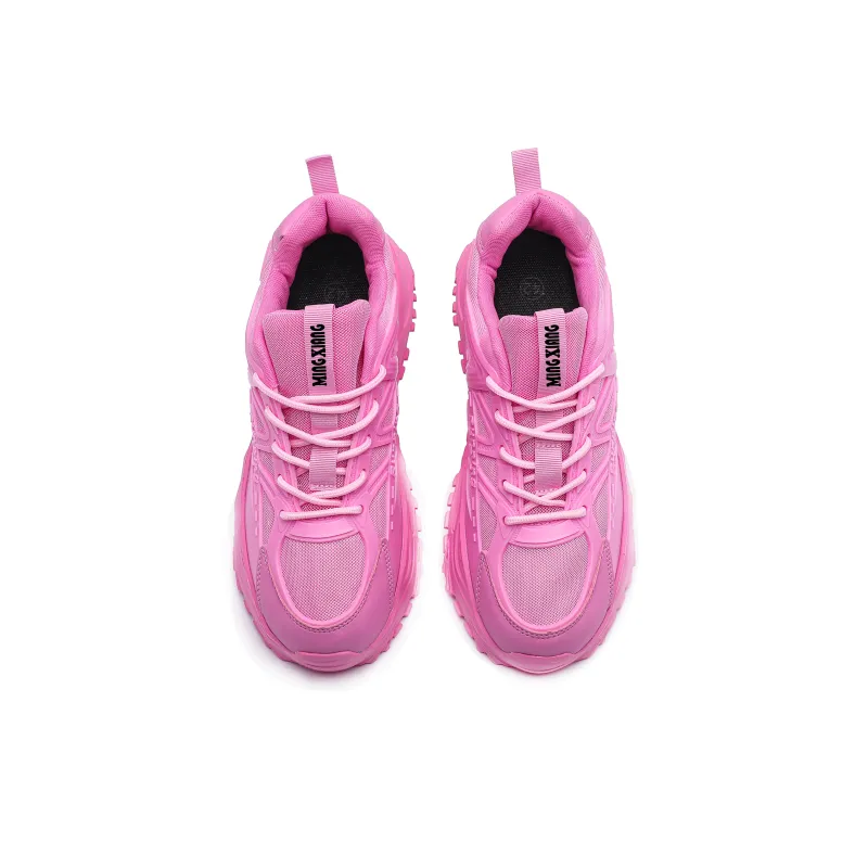 Singing Abrasion Resistant Lightweight Height Increasing Low Top Chunky Sneakers Unisex-3