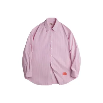 MADEN Shirt Women's Pink With White Stripes
