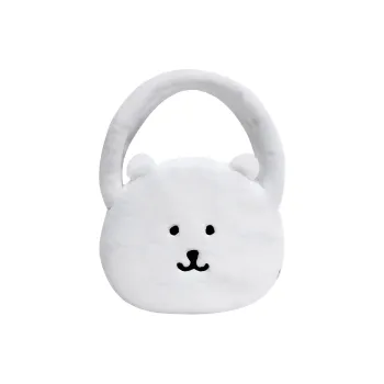 MINISO Plush Handbag Unisex White