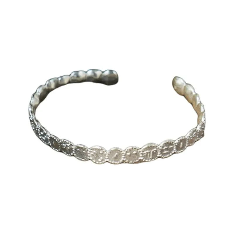 SALE E PEPE 925 Sterling Silver Bangles Unisex Silver-0