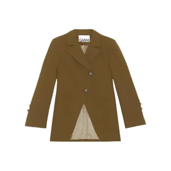 GANNI Business Suits Women's Brown Yellow