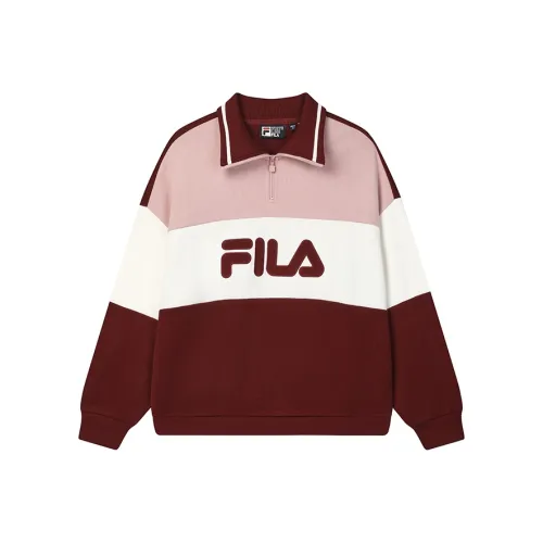 FILA Sweatshirt Women's Fairy Pink Wine Red