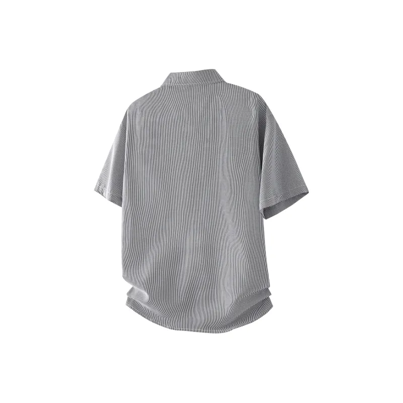 SOIE Shirt Unisex Yellow With White Stripes-46