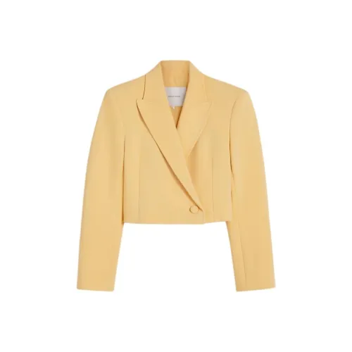 SCANLAN THEODORE Tailored Crop Jacket Jackets Coats Women's Daffodil/Waterlily Color