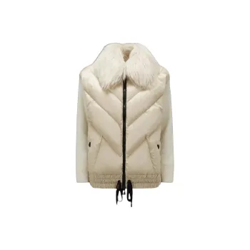 Moncler Panelled Knitted Down Jacket