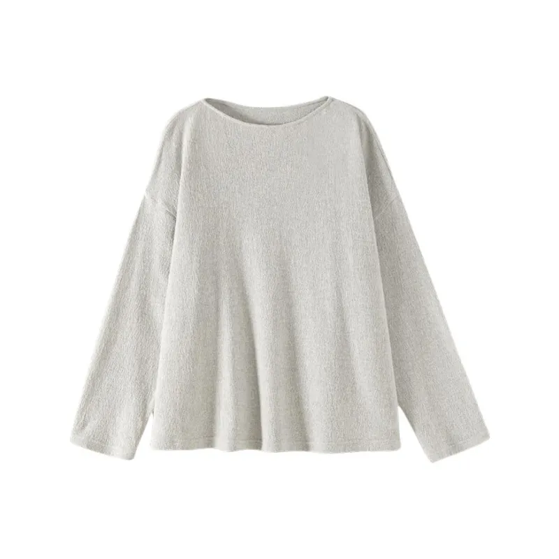 Hacikis Sweatshirt Women's Grass Beige Gray-0