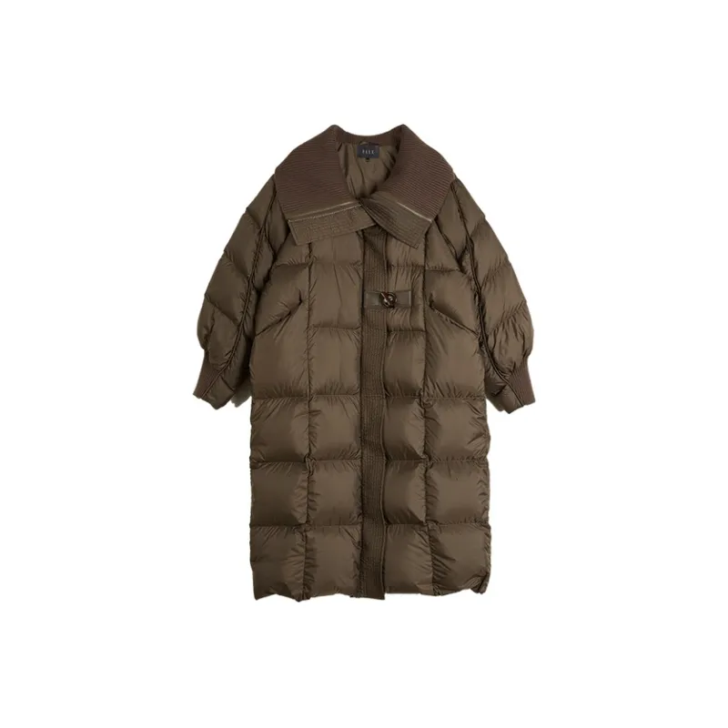 ELLE Down Jacket Women's Dark Brown-0