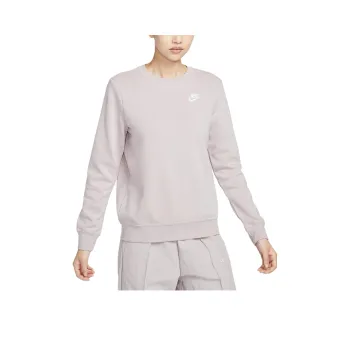 Nike Sportswear Club Fleece Women's Crew-Neck Sweatshirt Sweatshirt Women's Platinum Purple/White