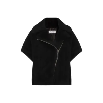 MaxMara Zip-Up Short-Sleeved Coat