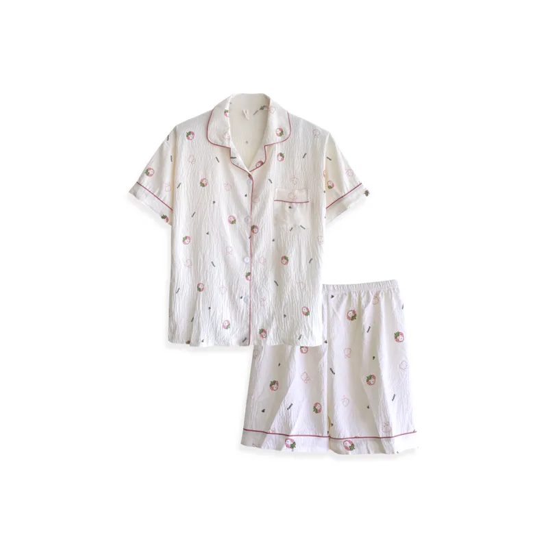 WANANNI Pajama Set Women's White-0