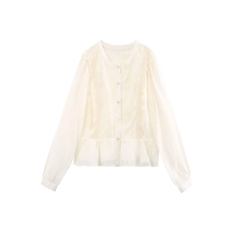 A Paradise For Awakening Shirt Women's Beige-0