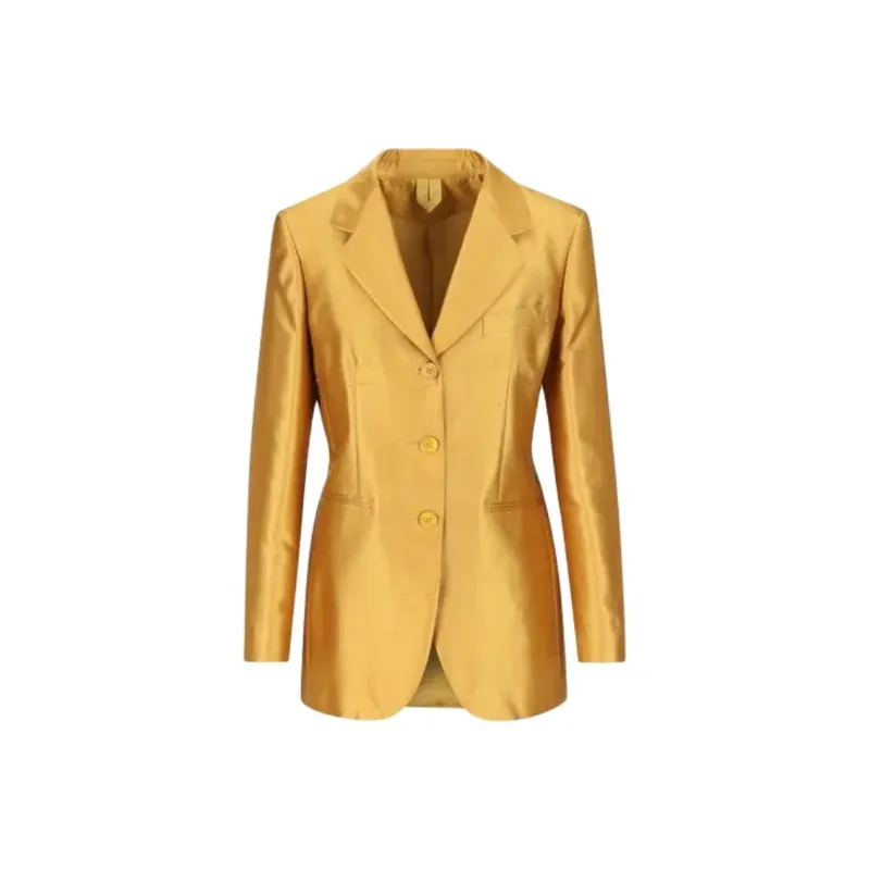 MaxMara Metallic Button Up Jacket-0