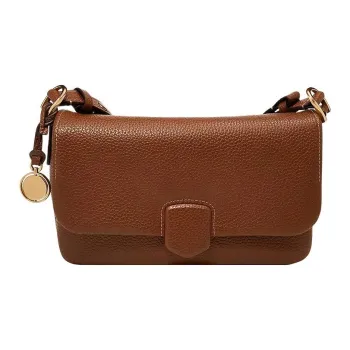 FOSSIL Leather Shoulder Bag Women's Medium Brown