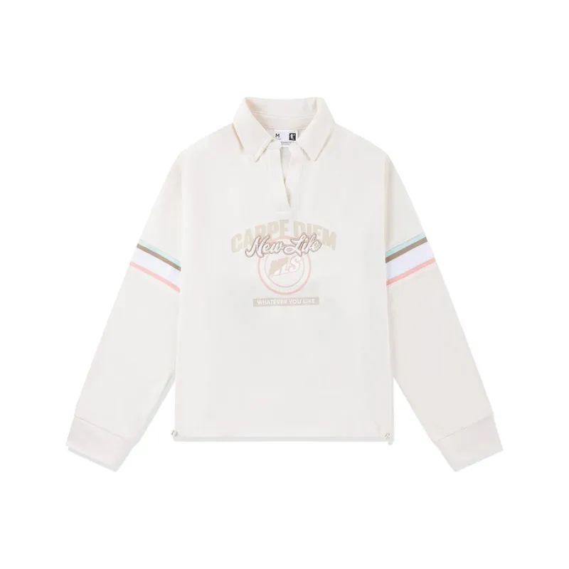 QIAODAN Sweatshirt Women's Cream White-0