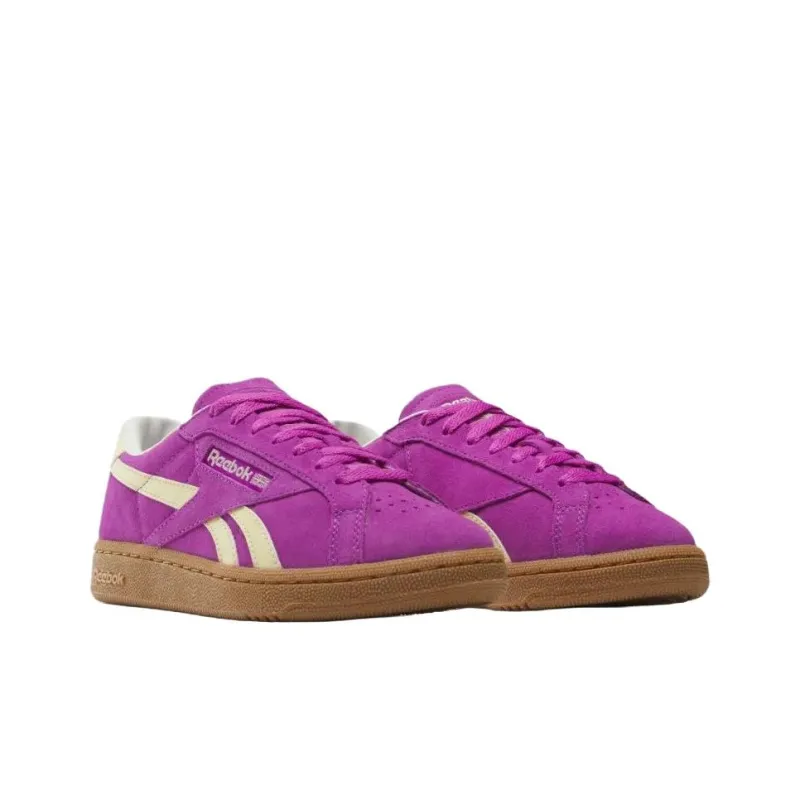 Reebok Women's Club C Grounds Uk 'Purple Rave Bleached Yellow'-2