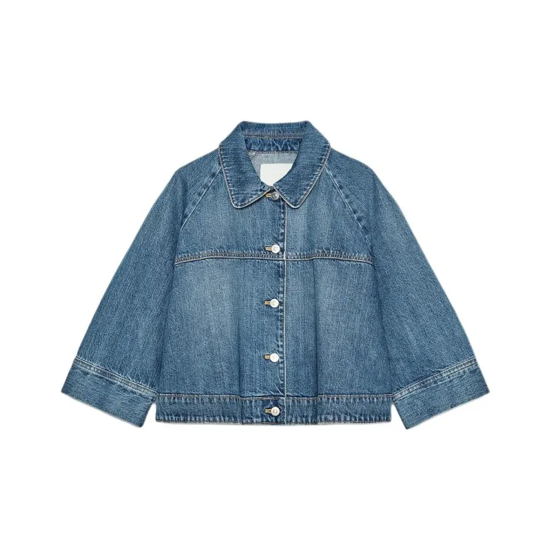 ZARA Trf Jackets Coats Women's Blue-0