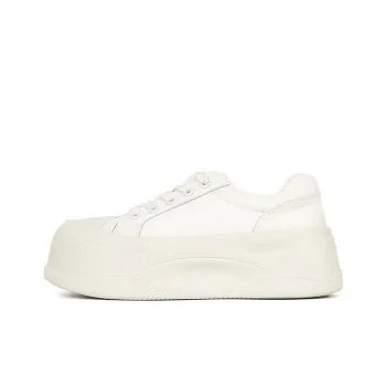 Uncle's House Height Increasing Low Top Skateboard Shoes Women's White