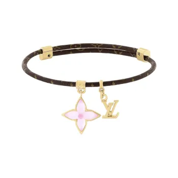 LOUIS VUITTON Resin, Metal Parts Bangles Women's Brown