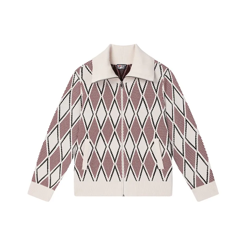 FILA Cardigan Jackets Coats Women's Light Pink Wheat-0