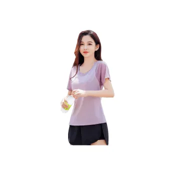 Barbie Yoga T Shirts Women's Light Purple