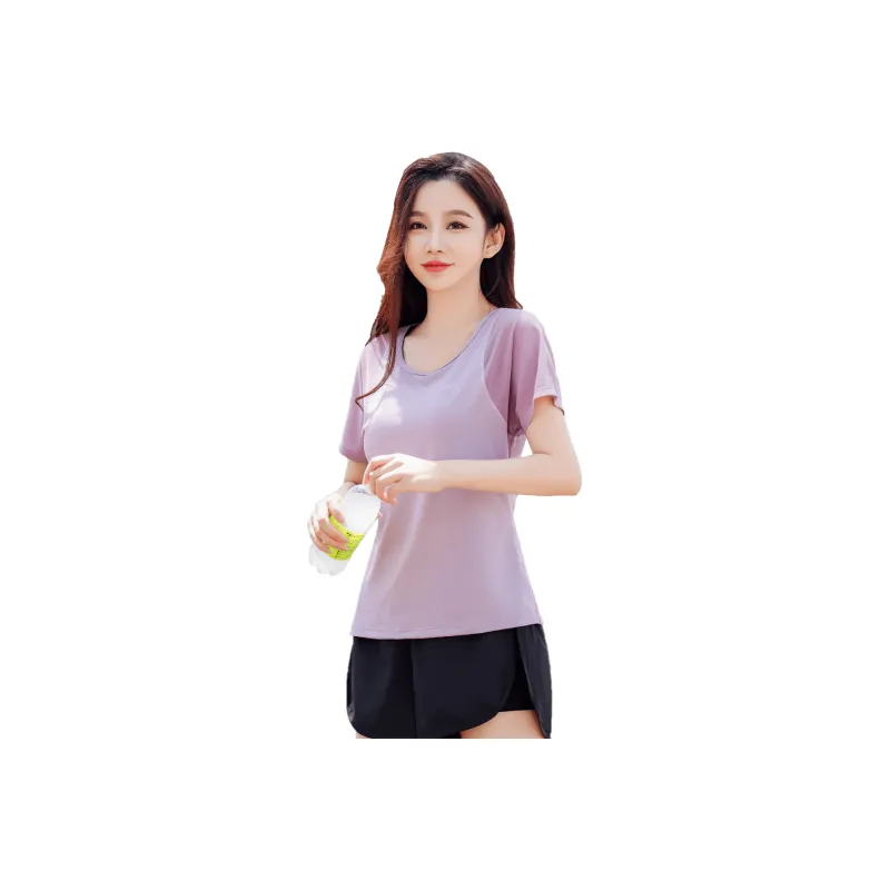 Barbie Yoga T Shirts Women's Light Purple-0