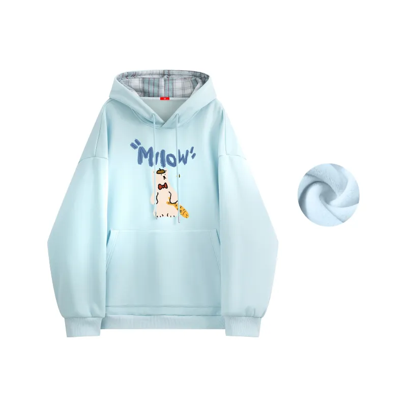 MIIOW Trend Party Series Sweatshirt Unisex Light Blue-11