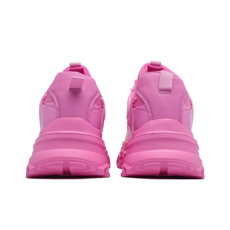 Singing Abrasion Resistant Lightweight Height Increasing Low Top Chunky Sneakers Unisex-4