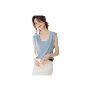 Mo Han Yi Mei T Shirt Women's Blue & White